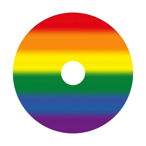 Bunte Regenbogen-Kreisgrafik als Symbol für Queerfriendly Coaching im LÖSUNGSRAUM FRANKFURT.